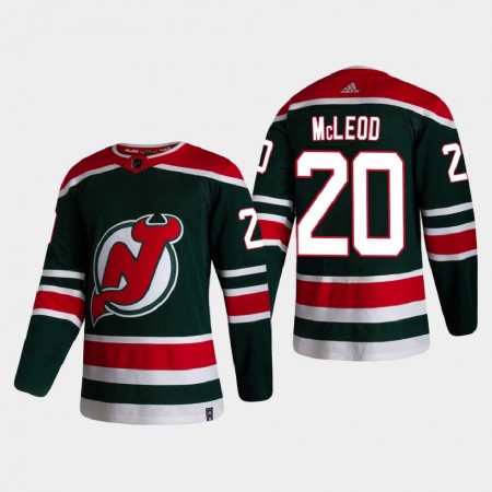 New Jersey Devils Michael McLeod 20 2020-21 Reverse Retro Authentic Shirt - Mannen
